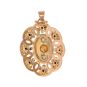 Pendentif or jaune diamant et perle Vintage 