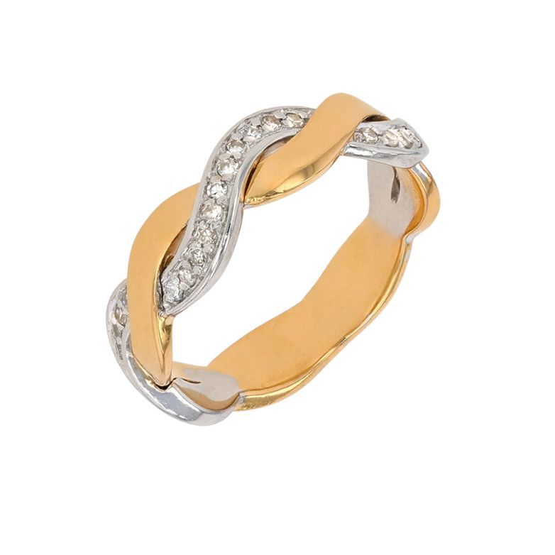 Bague or bicolore diamant (s)