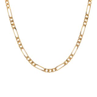 Chaine maille alternée or jaune
