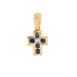 croix or jaune saphir et diamant(s)