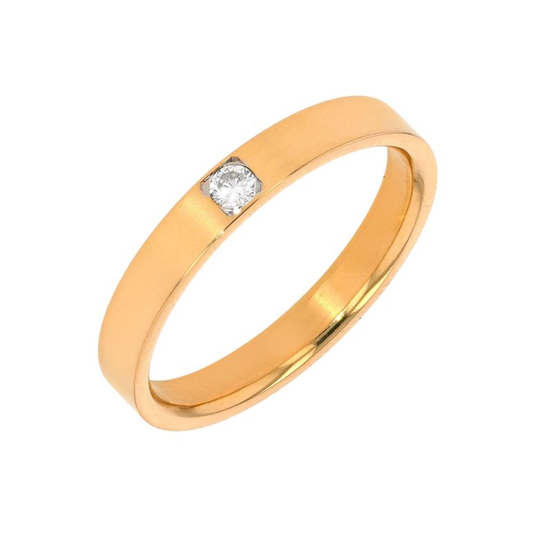 Alliance or jaune diamant (s)