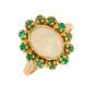 Bague or jaune Pierres Fines opale et émeraudes