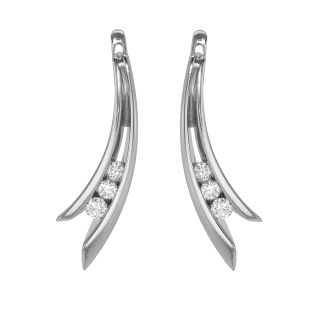 Boucles d'oreilles or gris diamant (s)