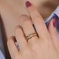 Bague or jaune diamant (s) 