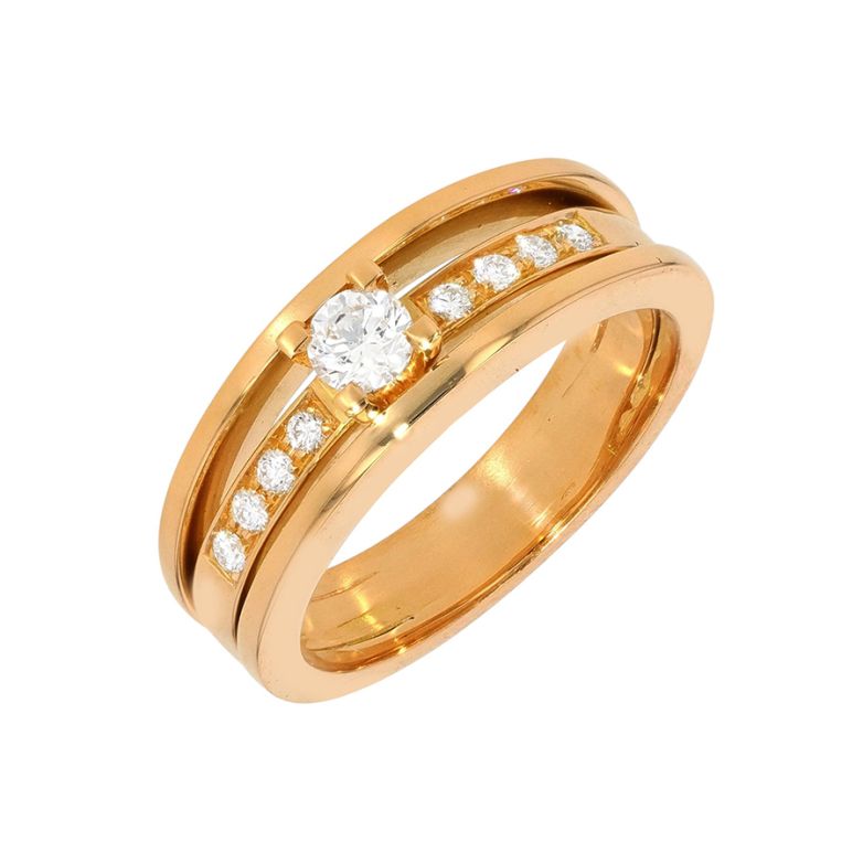 Bague or jaune diamant (s)