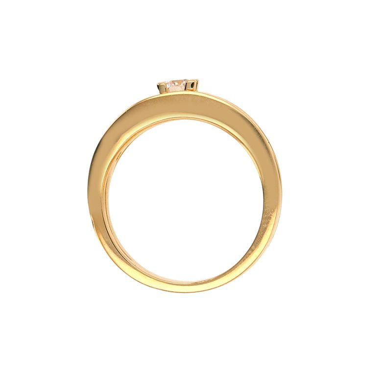Bague or jaune diamant (s) 