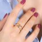 Bague or jaune diamant (s) 