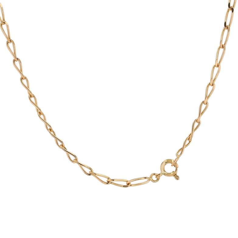 Chaine maille cheval or jaune 