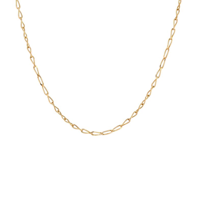 Chaine maille cheval or jaune