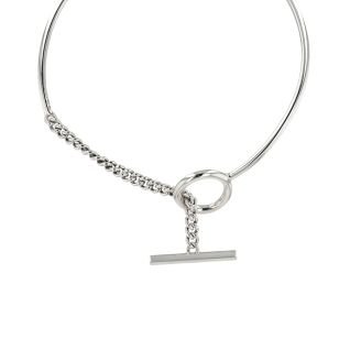 collier argent signé HERMES - Croisette