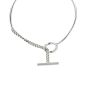 collier argent signé HERMES - Croisette