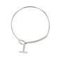 collier argent signé HERMES - Croisette