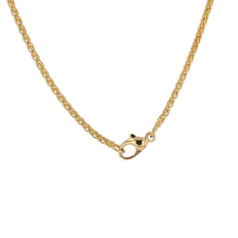 Chaine maille palmier or jaune 