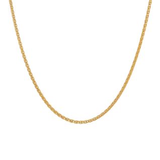 Chaine maille palmier or jaune