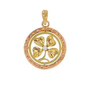 Pendentif or jaune Perle