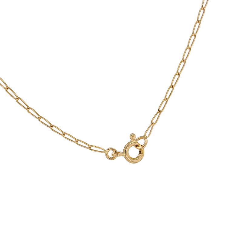 Chaine maille cheval or jaune 
