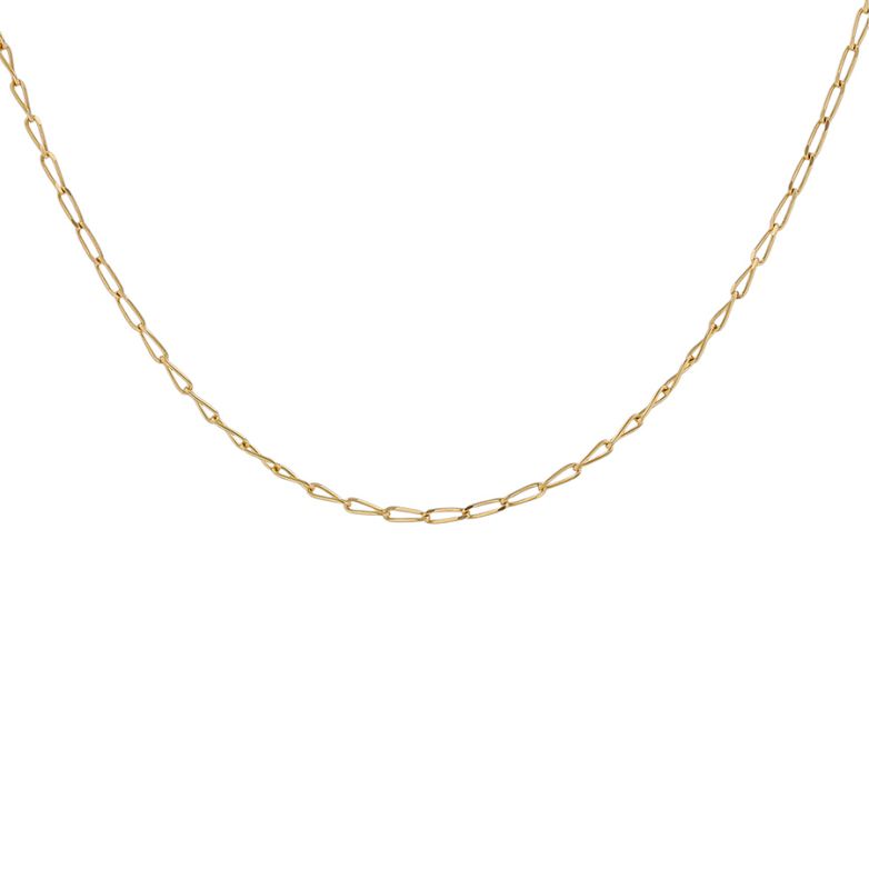Chaine maille cheval or jaune