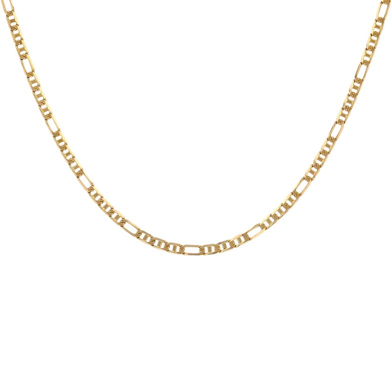 Chaine maille marine or jaune