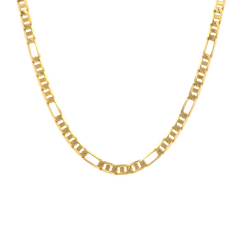 Chaine maille alternée or jaune