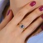 Bague or bicolore saphir et diamant(s) 