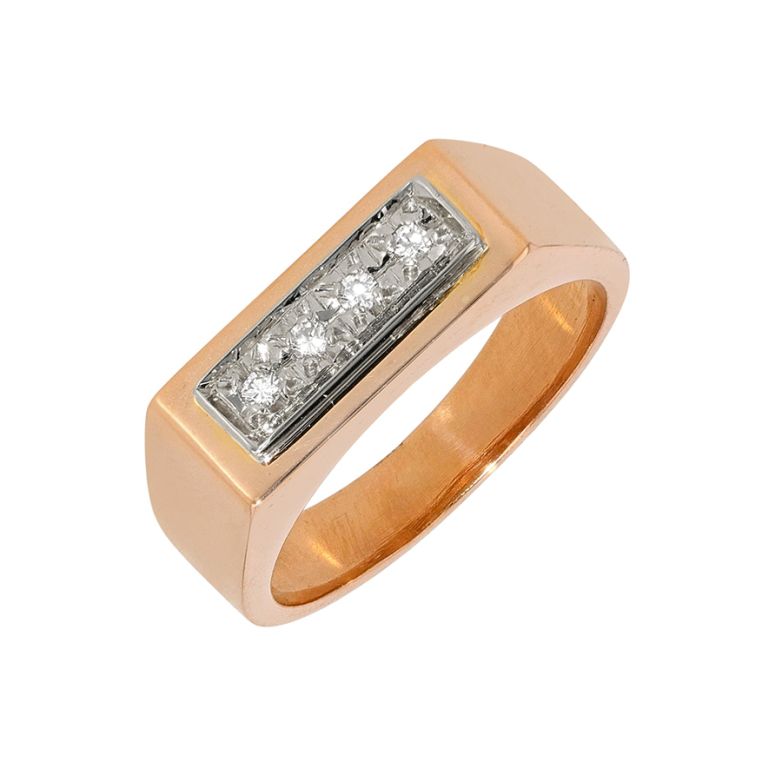 Bague or bicolore diamant (s)