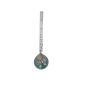 Pendentif or gris diamant et perle 