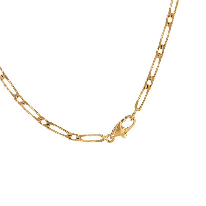 Chaine maille alternée or jaune 