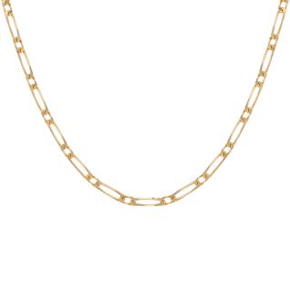 Chaine maille alternée or jaune
