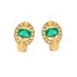 Boucles d'oreilles or jaune émeraude et diamant(s) 