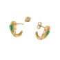 Boucles d'oreilles or jaune émeraude et diamant(s) 
