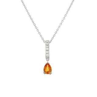 collier or gris saphir et diamant(s)