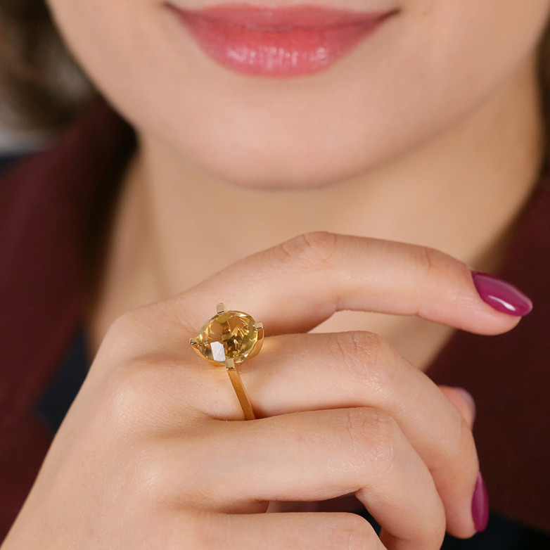 Bague vintage citrine 6.95...
