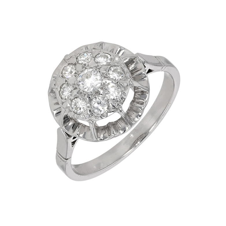 Bague vintage diamants 0.46...