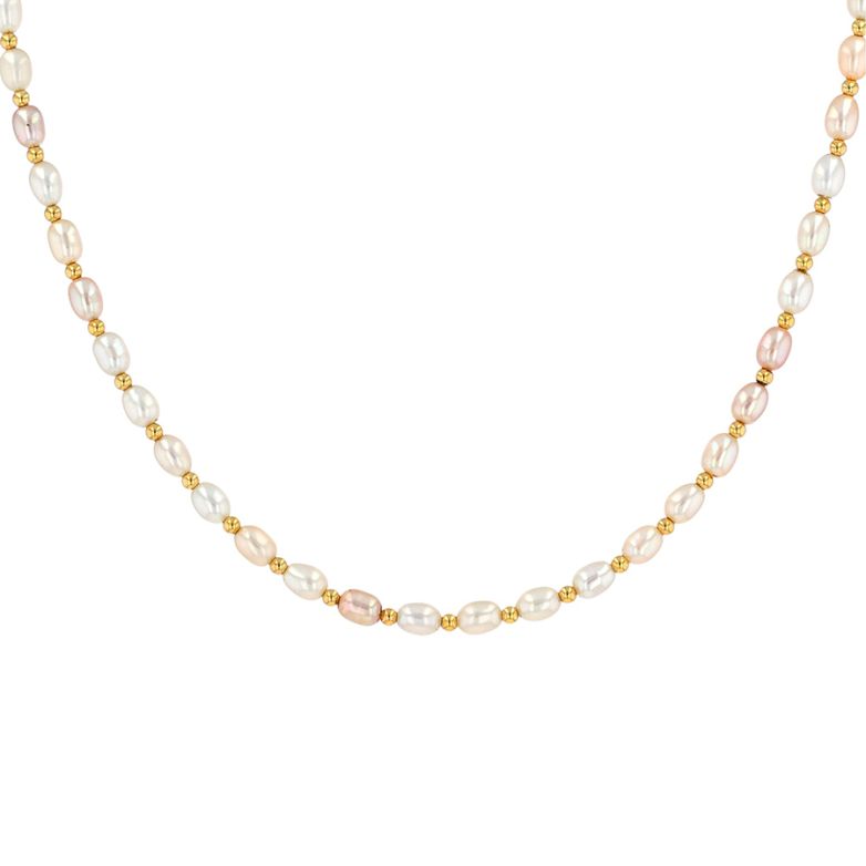 collier perles or jaune 