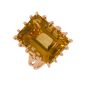 Bague or rose Citrines Vintage 