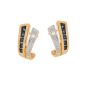 Boucles d'oreilles or jaune saphir et diamant(s) 
