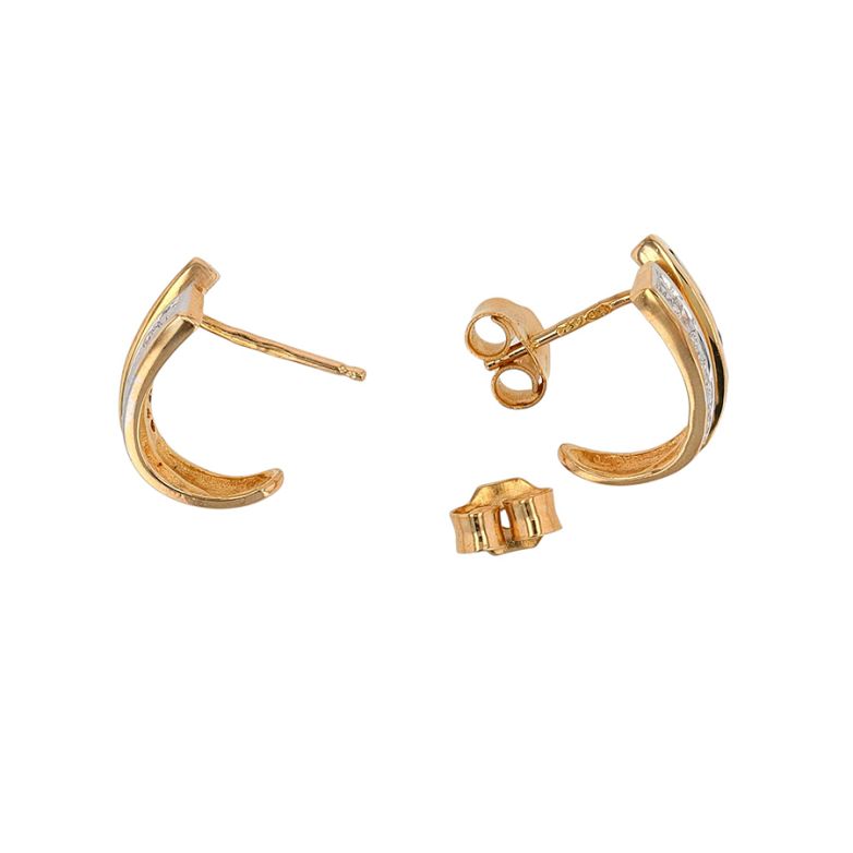 Boucles d'oreilles or jaune saphir et diamant(s) 