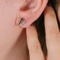 Boucles d'oreilles or jaune saphir et diamant(s) 