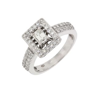 Bague or gris diamant (s) 