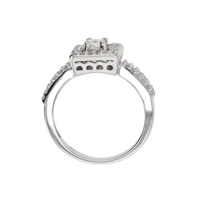 Bague or gris diamant (s) 