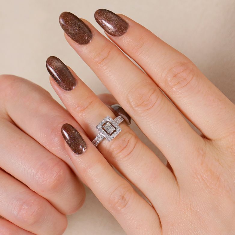 Bague or gris diamant (s) 