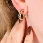 Boucles d'oreilles or jaune saphir et diamant(s) 