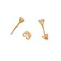 Boucles d'oreilles or jaune diamant (s) 