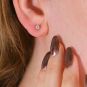 Boucles d'oreilles or jaune diamant (s) 