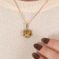 Pendentif or jaune rubis et diamant(s) Vintage 