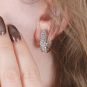 Boucles d'oreilles or bicolore diamant (s) 