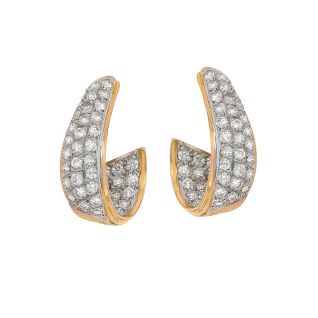 Boucles d'oreilles or bicolore diamant (s)