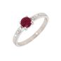 Bague or gris rubis et diamant(s)