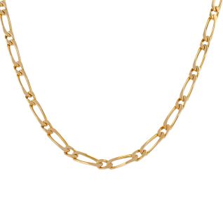 Chaine maille alternée or jaune