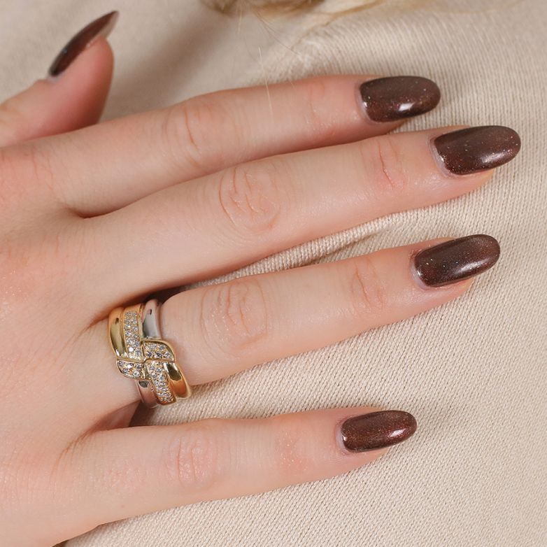 Bague or bicolore diamant (s) 